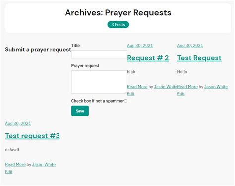 Prayer Request Form