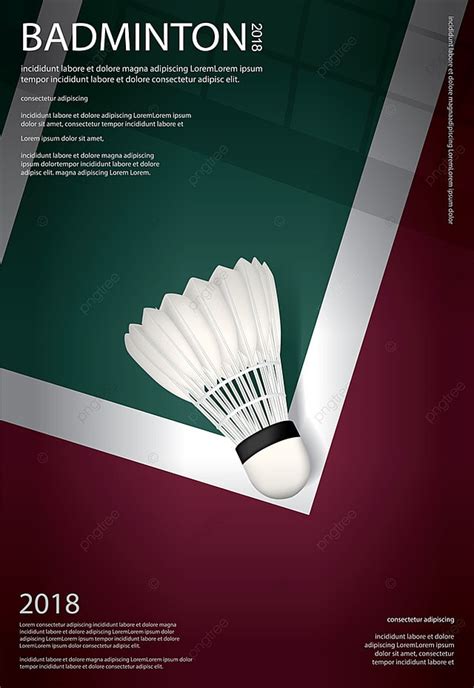 Badminton Championship Poster Vector Illustration Template Download On