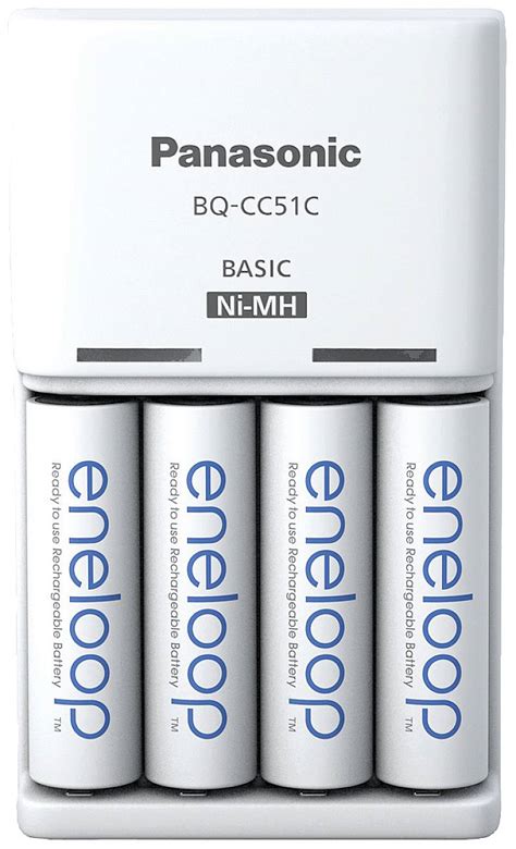 Panasonic Bq Cc51 4x Eneloop Aa Charger For Cylindrical Cells Nimh