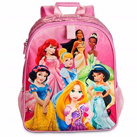 Mochila Princesas Original Disney Store Ariel Branca Jasmine R