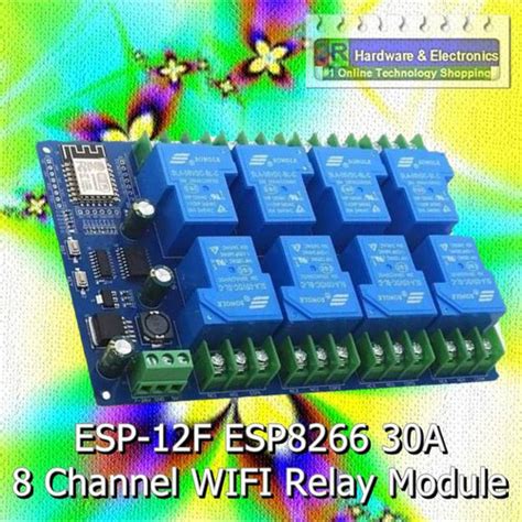 Jual ESP 12F ESP8266 30A 8 Channel WIFI Relay Module Kota Surabaya