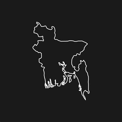 Map of Bangladesh on Black Background 6580804 Vector Art at Vecteezy