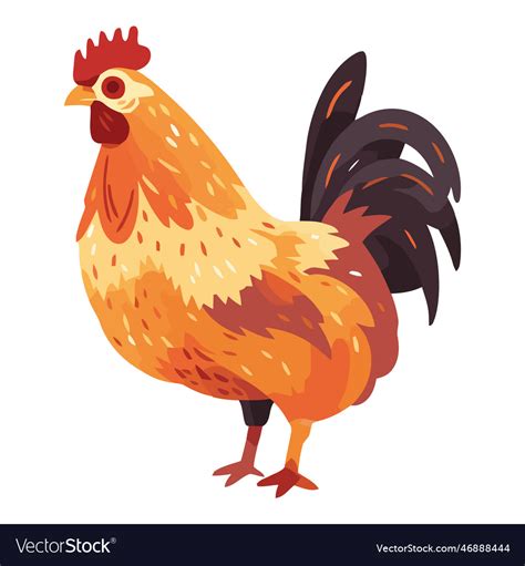 Colored chicken design Royalty Free Vector Image