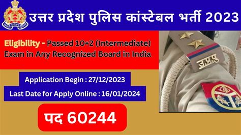 Up Police Constable Vacancy