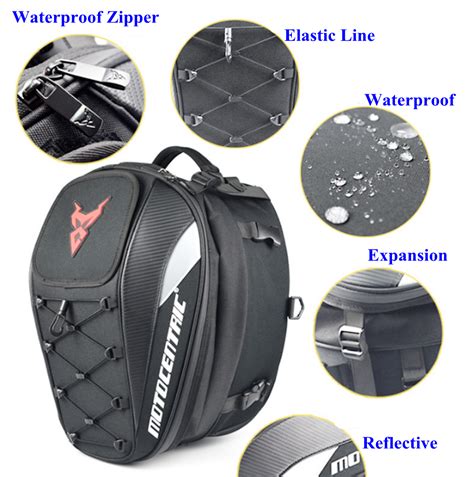 Motocentric Motorcycle Tail Bag Multifunction Motor Rear Seat Rider