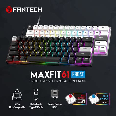 Fantech Maxfit Mk Frost Wired Modular Rgb Mechanical Keyboard