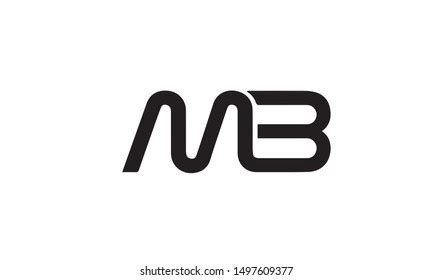 Mb M B Letter Logo Design Stock Vector Royalty Free