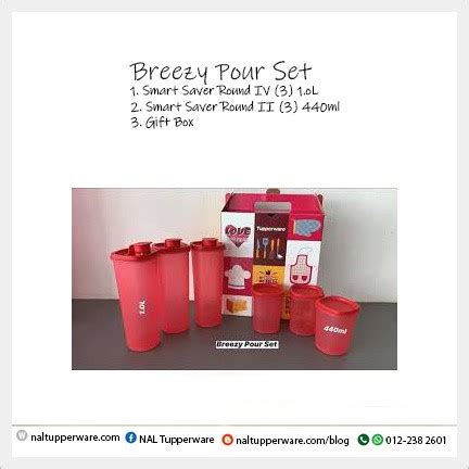 Tupperware Brands Breezy Pour Set 9 Units Shopee Malaysia