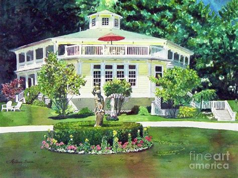 The Hexagon House Bed And Breakfast House Painting Painting By Leanne