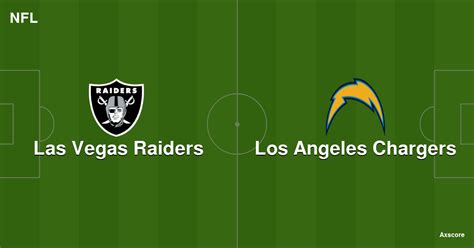 Axscore Las Vegas Raiders Vs Los Angeles Chargers Livestream H2h And