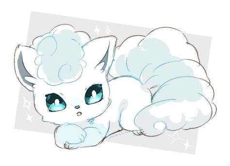 Drawing Pokemon Alolan Vulpix - Pokemon Drawing Easy