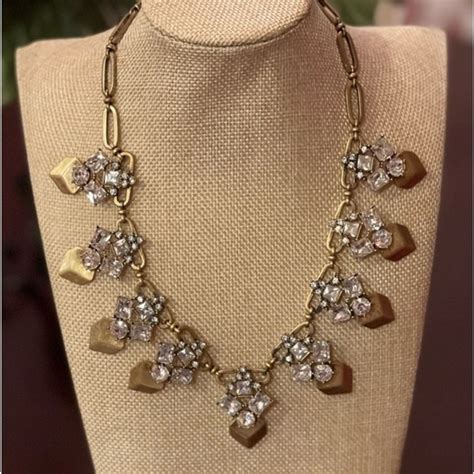 Vtg J Crew Runway Faceted Glass Rhinestone Statement Gem