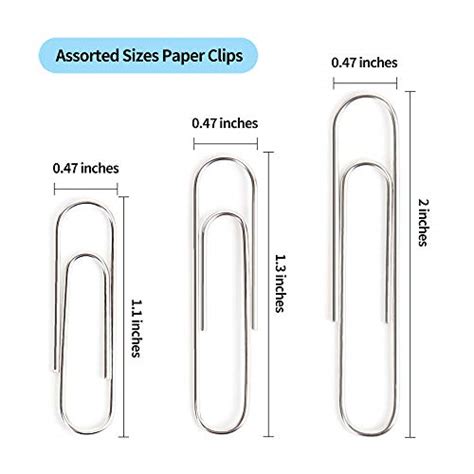 700 Paper Clips Medium And Jumbo Size Paperclips For Office School And Personal Use 28 Mm 33mm