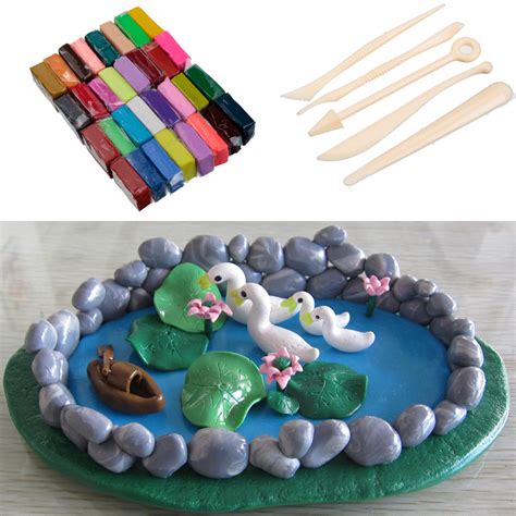 32 Colors Polymer Clay Fimo Block Modelling Moulding Sculpey DIY Toy 5 ...