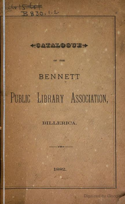 Billerica by the Book - Billerica Public Library