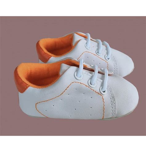 HunyHuny Adorable Orange and White Shoes for Infants