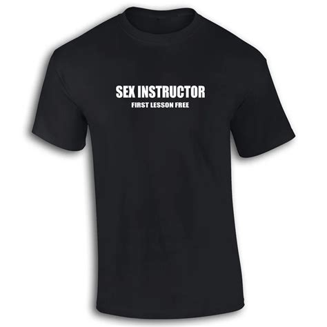 Screen T Shirt Regular Sex Instructor Cotton Offensive Rude Ts345 Crew