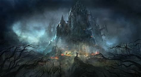 Hd Wallpaper Castle Deviantart Fantasy Art Artwork Fantasy City