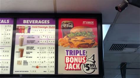 Jack In The Box 599 Triple Bonus Jack Cheeseburger Combo 2022 Las Vegas Location 🍔 Youtube