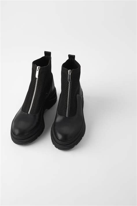 Venta botín negro zara en stock