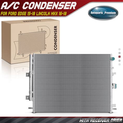 AC Condenser W Trans Oil Cooler Receiver Drier For Ford Edge 15 18