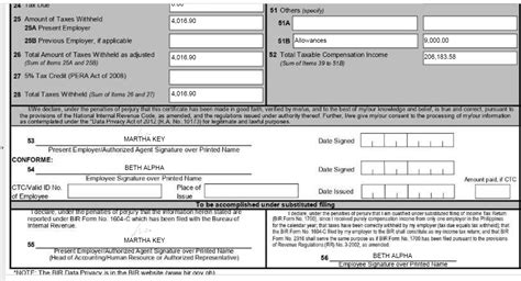 Bir Form 2316 Substitute Filing E Signature Sprout Solutions