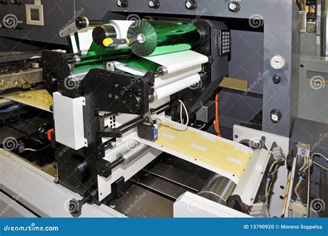 Print Shop UV Flexo Press Printing Stock Photo Image Of Ribbon