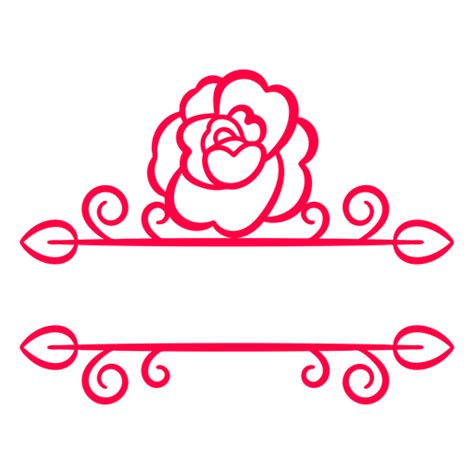 Design Png E Svg De Curso De Rótulo De Flor Rosa Para Camisetas