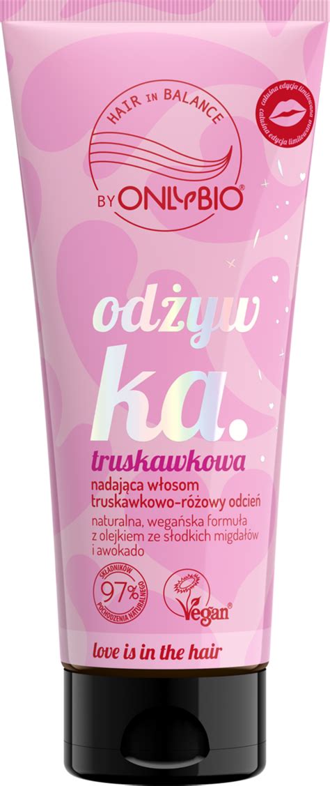 ONLYBIO Hair in Balance odżywka do włosów truskawkowa 200 ml