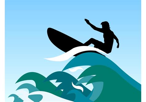 Surfer Waves Vector - Download Free Vector Art, Stock Graphics & Images