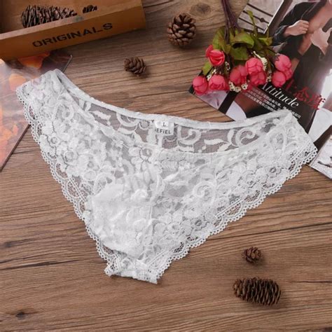 Sissy Men Lace Thong G String Panties Bikini Bulge Pouch Lingerie