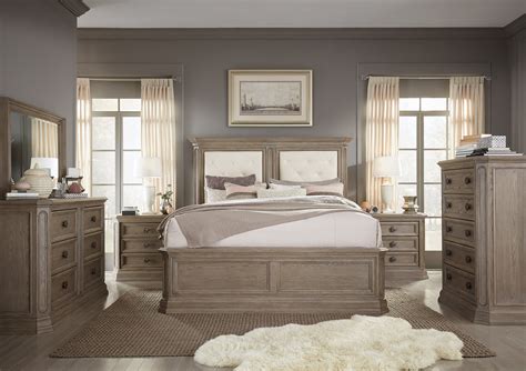 Legacy Classic Furniture Manor House 4pc Upholstered Mansion Bedroom ...