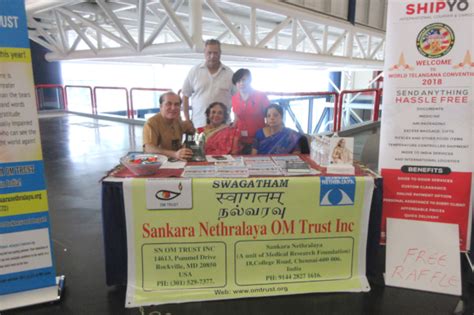 Sankara Nethralaya Om Trust Booth At Telagana Convention Indo American News