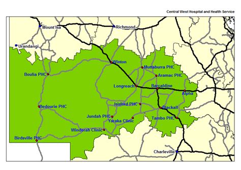 Central West Hospital and Health Service map | Queensland Health