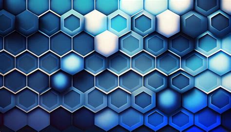 Fondo Abstracto Hexagonal De Panal Azul Generativo Ai Foto Premium