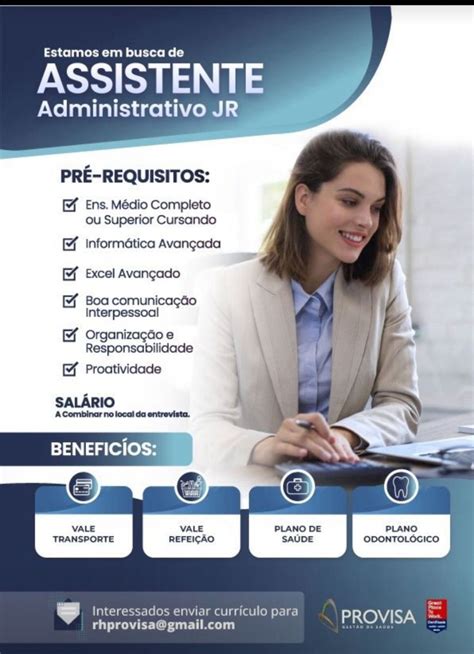 Empresa Seleciona Para Vaga De Assistente Administrativo Jr Envie Seu