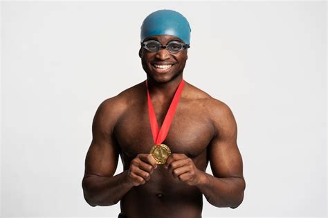 Free Photo | Front view man with swimming equipment