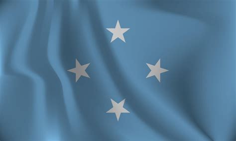 Premium Vector Flag Of Federated States Of Micronesia With A Wavy