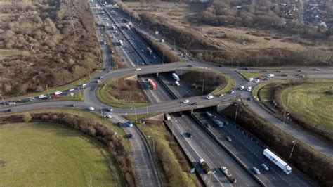 M25 Motorway Junction 21a Rush Hour Stock Footage Video (100% Royalty ...