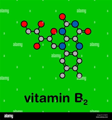 Vitamin B2 Riboflavin Molekül Stilisierte Skelettformel Chemische