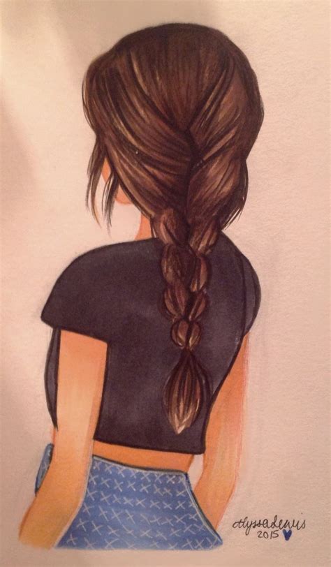 Girl With Long Hair Drawing at GetDrawings | Free download