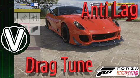 Forza Horizon 5 Ferrari 599xx Evolution Drag Build And Tune Anti Lag