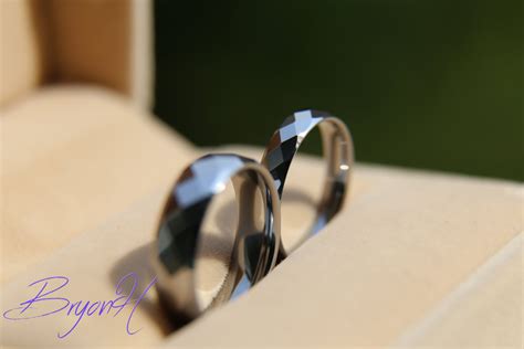 Diamond Faceted Tungsten Carbide Rings for Men and Women - Etsy