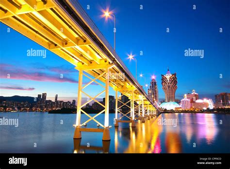 Macau cityscape of bridge and skyscraper Macao, Asia Stock Photo - Alamy