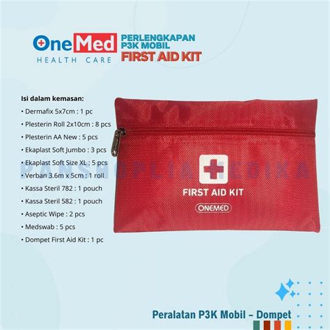 Jual Onemed Dompet First Aid Kit Onemed P K Set Onemed Dompet P K Isi