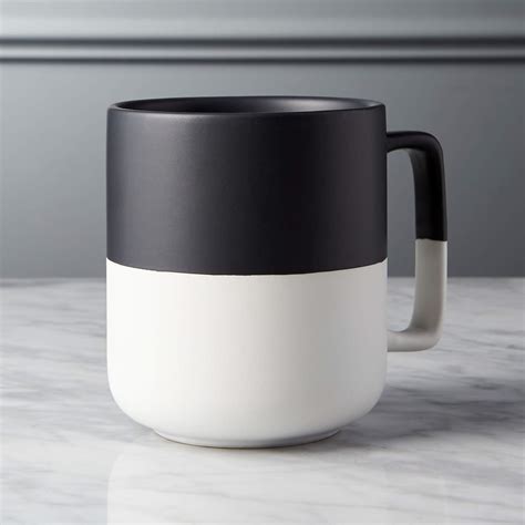 Modern Black and White Large Coffee Mug + Reviews | CB2