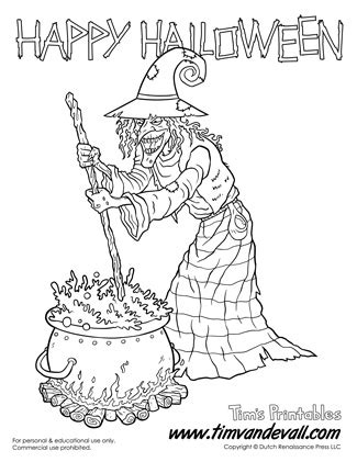 Printable Wicked Witch Coloring Page