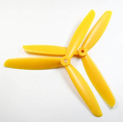 3 Blade 9 X 45 Propeller Set One CW One CCW Yellow HiModel