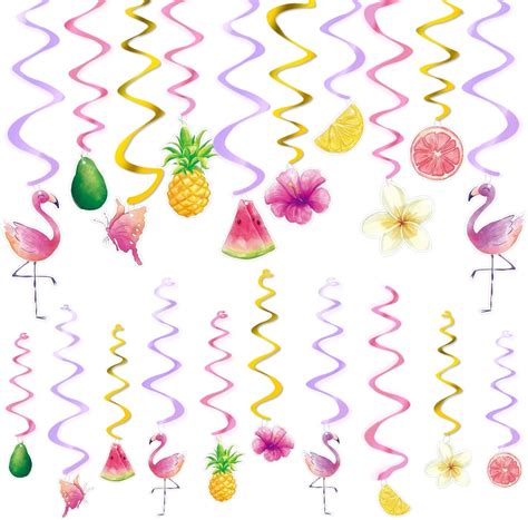 Amazon Wernnsai Pcs Flamingo Hanging Swirl Decorations Tropical