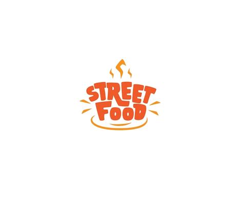 Premium Vector | Street food typography logo